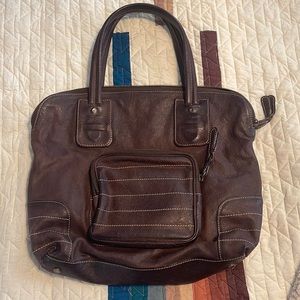 Sundance Italian Brown Leather Shoulder Bag